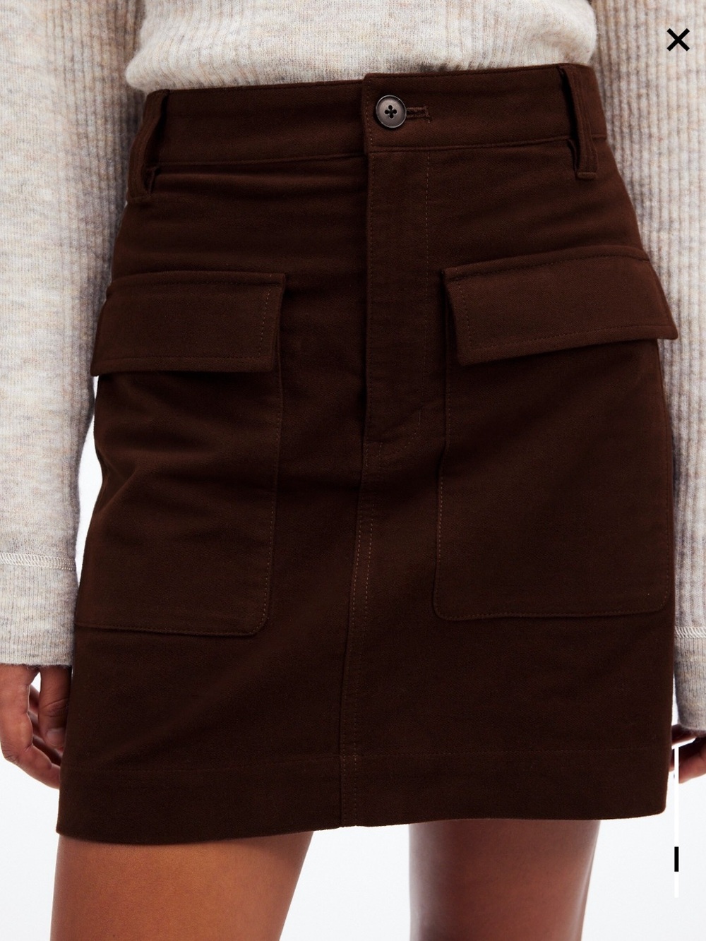 Madewell Utility Mini Skirt in Moleskin
